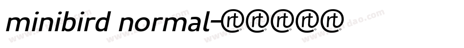 minibird normal字体转换
